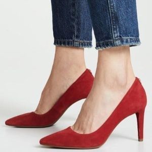 Michael Kors Dorothy Flex Pump Suede Red Berry 6